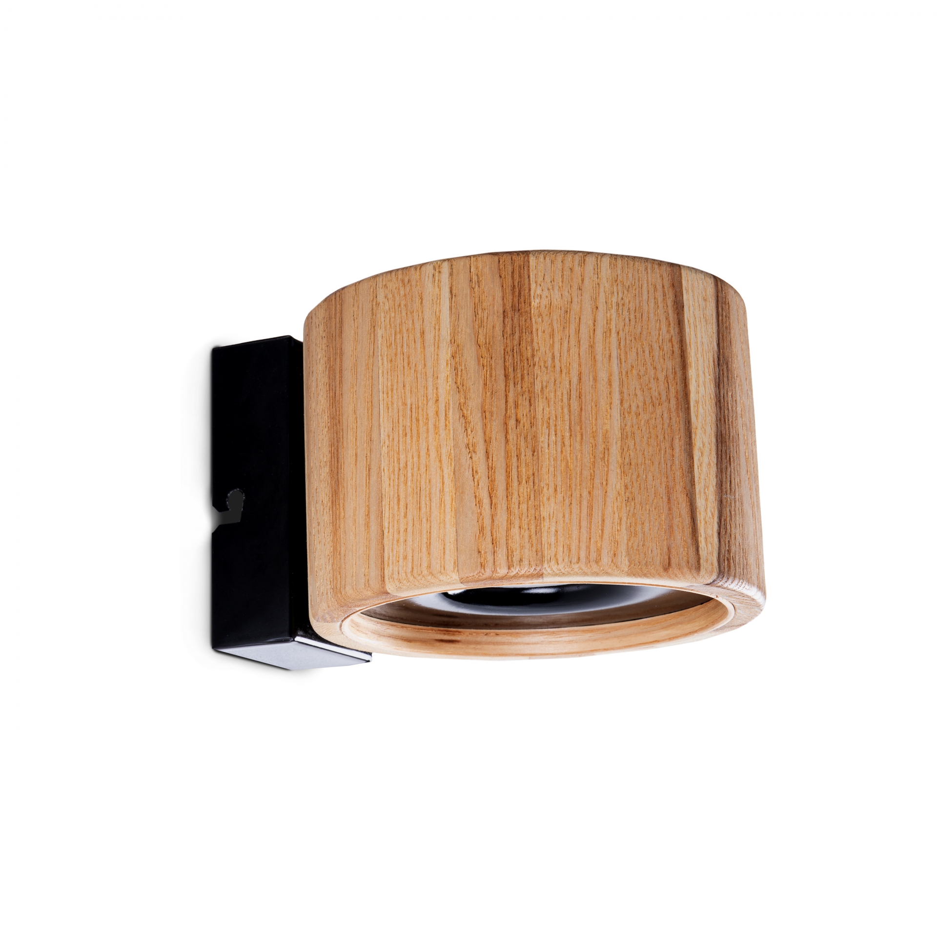 Simple Black Holzwandlampe